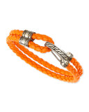Classic Chain Men's Hook-Station Bracelet, Orange 