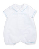 Linen-Blend Bubble Playsuit, White, Size 3-24 Months