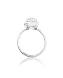 Bouton 18K White Gold Pavé Diamond Ring, Size 7/54