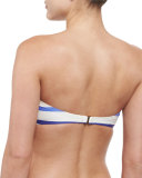 provincetown striped bandeau swim top