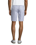 Dane 2 Striped Seersucker Shorts, Navy/White