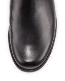 50/50 Leather Over-the-Knee Boot, Black