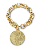 18K Gold Rosalind Hand-Engraved Photo Charm Link Bracelet