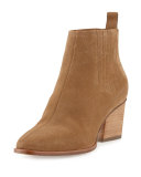 Skyscraper Suede 65mm Bootie, Tan