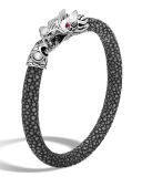 Medium Legends Naga Silver Lava Stingray Bracelet