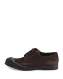 Mud-Guard Suede Low-Top Sneaker, Brown