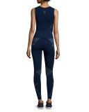 Hummingbird Technical-Knit Cropped Tank, Midnight