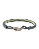 Kiri Leather Strap Bracelet with Diamond Links, Elephant/Yellow