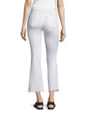 Mid-Rise Cropped Flare-Leg Jeans, Bright White