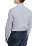 Mini Diamond-Print Long-Sleeve Sport Shirt, Multi