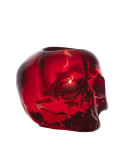 Red Still Life Skull Candleholder