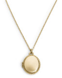 14K Gold Coin Edge Locket Pendant Necklace, 18"