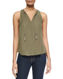 Airlan Sleeveless Silk Blouse