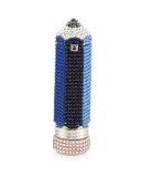Number 2 Crystal Pencil Pillbox, Sapphire Blue/Multi