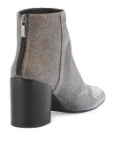 Bacari Nocturn Chunky-Heel Bootie, Pyrite