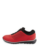 Sprinter Perforated Training Sneaker, Red