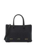 Pandora Demi Leather Tote Bag, Black