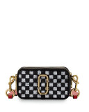Snapshot Sequins Checker Small Camera Bag, Black/Silver