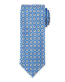 Woven Medallion Silk Tie, Blue