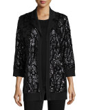 Sequined Open Jacket