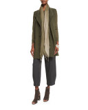 Hand-Loomed Ikat Wool Scarf, Caper  