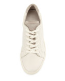 Leather Low-Top Sneaker, White