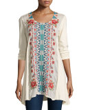 Harlow Embroidered Long Tunic