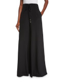 Drawstring Wide-Leg Palazzo Pants