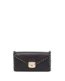 Le Pliage Héritage Clutch Bag with Strap, Black