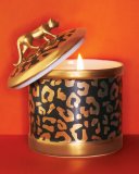 Leopard-Design Candleholder & Scented Candle