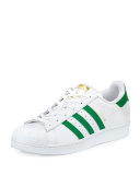 Superstar Original Fashion Sneaker, White/Green
