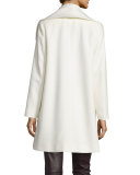 Belted Wool Clutch Coat, Parchment
