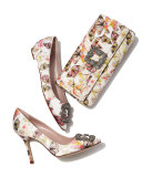Gothisi Butterfly Fabric Buckle Clutch Bag, Multi