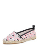 Junia Printed Jacquard Espadrille, Pink