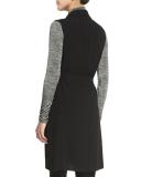 Solid Drape-Front Vest