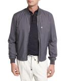 Nylon Baseball Jacket, Gray
