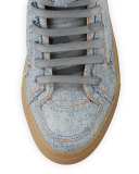 Denim High-Top Sneaker, Light Blue