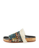 Kerenn Kilim-Rug Slide Sandal, Multicolor