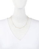 Beads 14K Rose Gold & Five-Solitaire Diamond Necklace