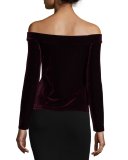 Kate Velvet Off-the-Shoulder Top