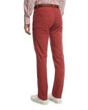 Five-Pocket Twill Pants, Red