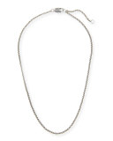 Sterling Silver Adjustable Chain Necklace, 18-20"L
