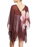 Gilded Garden Floral-Print Caftan Coverup