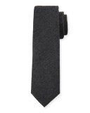 Melange Wool-Blend Tie, Gray