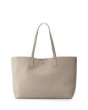 Perry Leather Tote Bag, French Gray