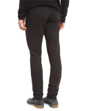 Essential Five-Pocket Stretch-Twill Pants, Black