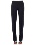 Francoise Cropped Straight-Leg Pants, Navy
