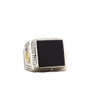 Myrmidones Men's Onyx Square Ring