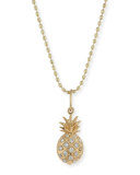 Pavé Diamond Pineapple Charm Necklace