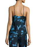 Floral-Print Bias-Cut Camisole, Multi Pattern